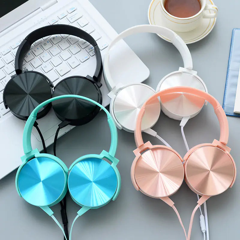 Creative Adjustable Metal Headset with Microphone