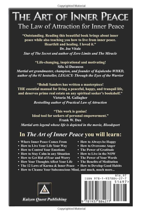 The Art of Inner Peace: The Law of Attraction for Inner Peace — Bohdi Sanders (Paperback)