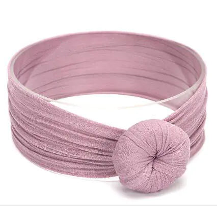 Wide Baby Headband with Sweet Donut Design