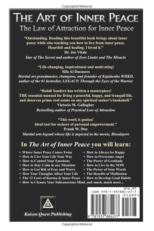 The Art of Inner Peace: The Law of Attraction for Inner Peace — Bohdi Sanders (Paperback)