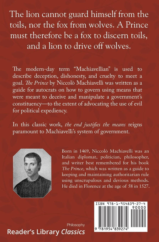 The Prince — Niccolò Machiavelli (Reader’s Library Classics, Paperback)