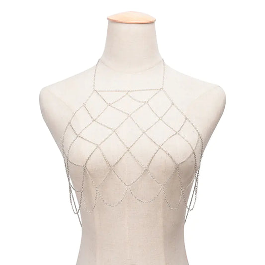 Geometric Handmade Body Chain Necklace for Beach Wear