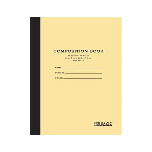 Composition Book Manila Cover 8.5″ x 7″ 20 Ct.
