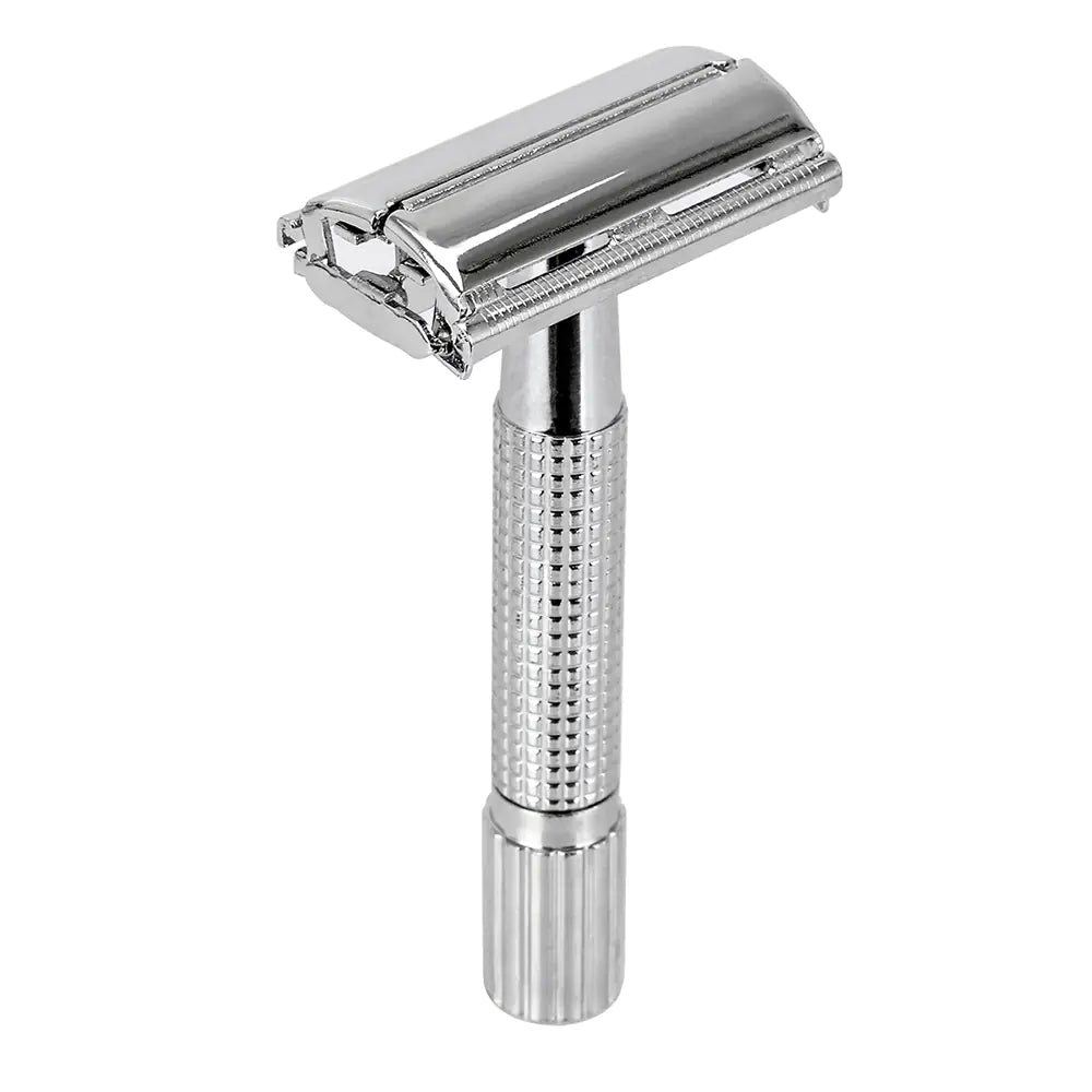 Men's Vintage Safety Razor with Double-Sided Blades