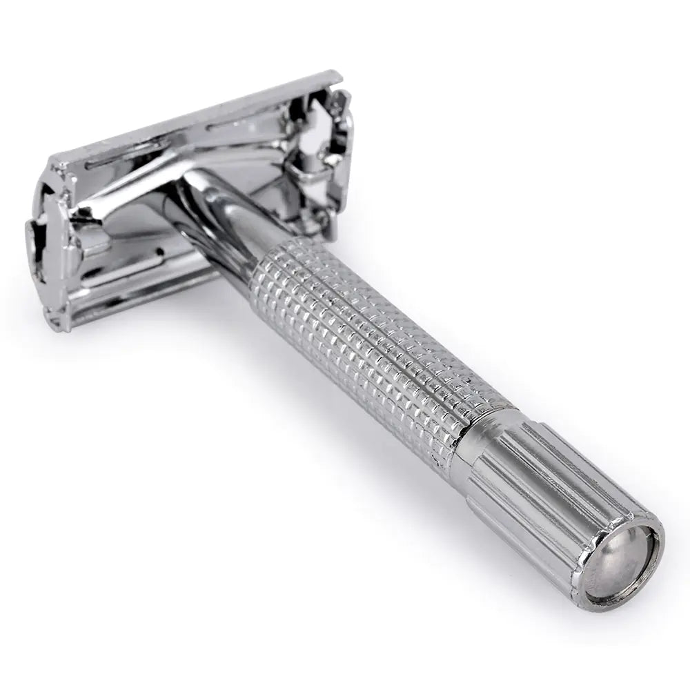 Men's Vintage Safety Razor with Double-Sided Blades