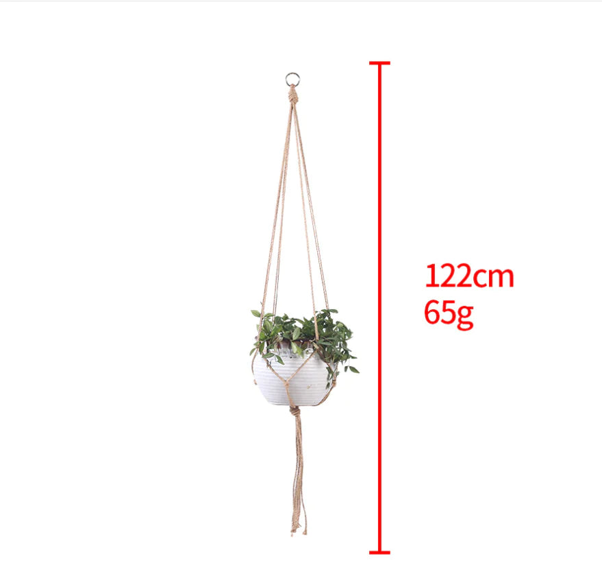 Hanging Planter with Rope and Garden Netting Basket