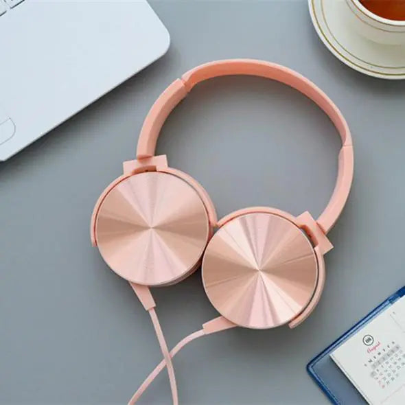 Creative Adjustable Metal Headset with Microphone