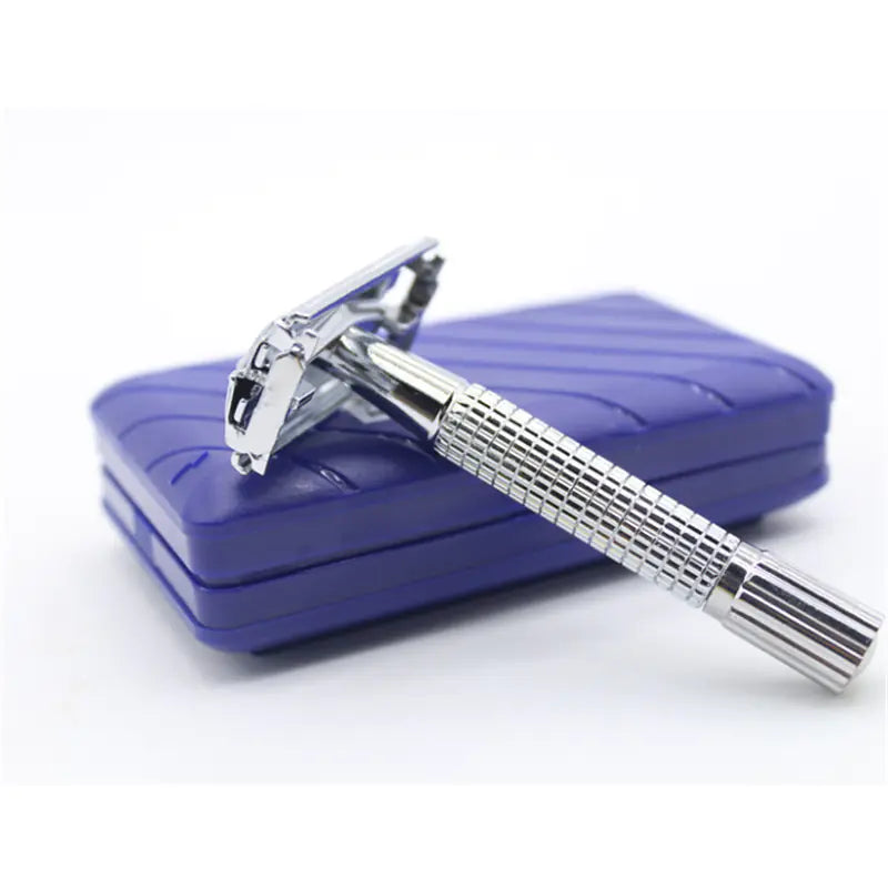 Men's Vintage Safety Razor with Double-Sided Blades