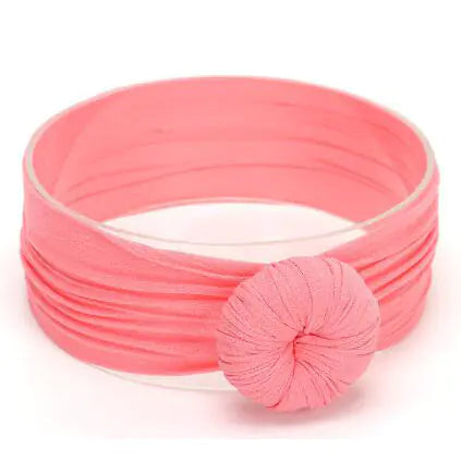 Wide Baby Headband with Sweet Donut Design